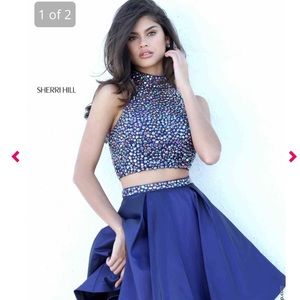 Beautiful Sherri Hill Blue Homecoming Dress!